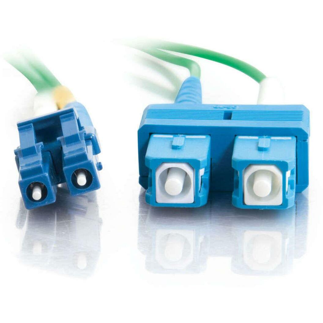 C2G-3m LC-SC 9/125 OS1 Duplex Singlemode PVC Fiber Optic Cable - Green