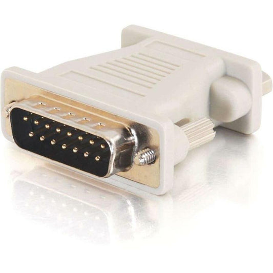 C2G DB15M to VGA HD15F Adapter - 1 x HD-15 Female - 1 x DB-15 Male - Beige