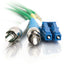 C2G-5m LC-ST 9/125 OS1 Duplex Singlemode Fiber Optic Cable (Plenum-Rated) - Green