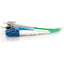 C2G-5m LC-ST 9/125 OS1 Duplex Singlemode Fiber Optic Cable (Plenum-Rated) - Green