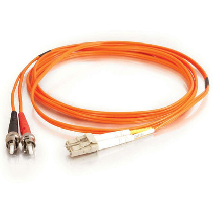 C2G-8m LC-ST 62.5/125 OM1 Duplex Multimode Fiber Optic Cable (Plenum-Rated) - Orange