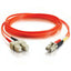C2G-30m LC-SC 62.5/125 OM1 Duplex Multimode Fiber Optic Cable (Plenum-Rated) - Orange