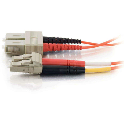 C2G-30m LC-SC 62.5/125 OM1 Duplex Multimode Fiber Optic Cable (Plenum-Rated) - Orange