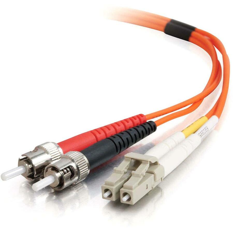 C2G-1m LC-ST 62.5/125 OM1 Duplex Multimode PVC Fiber Optic Cable (LSZH) - Orange