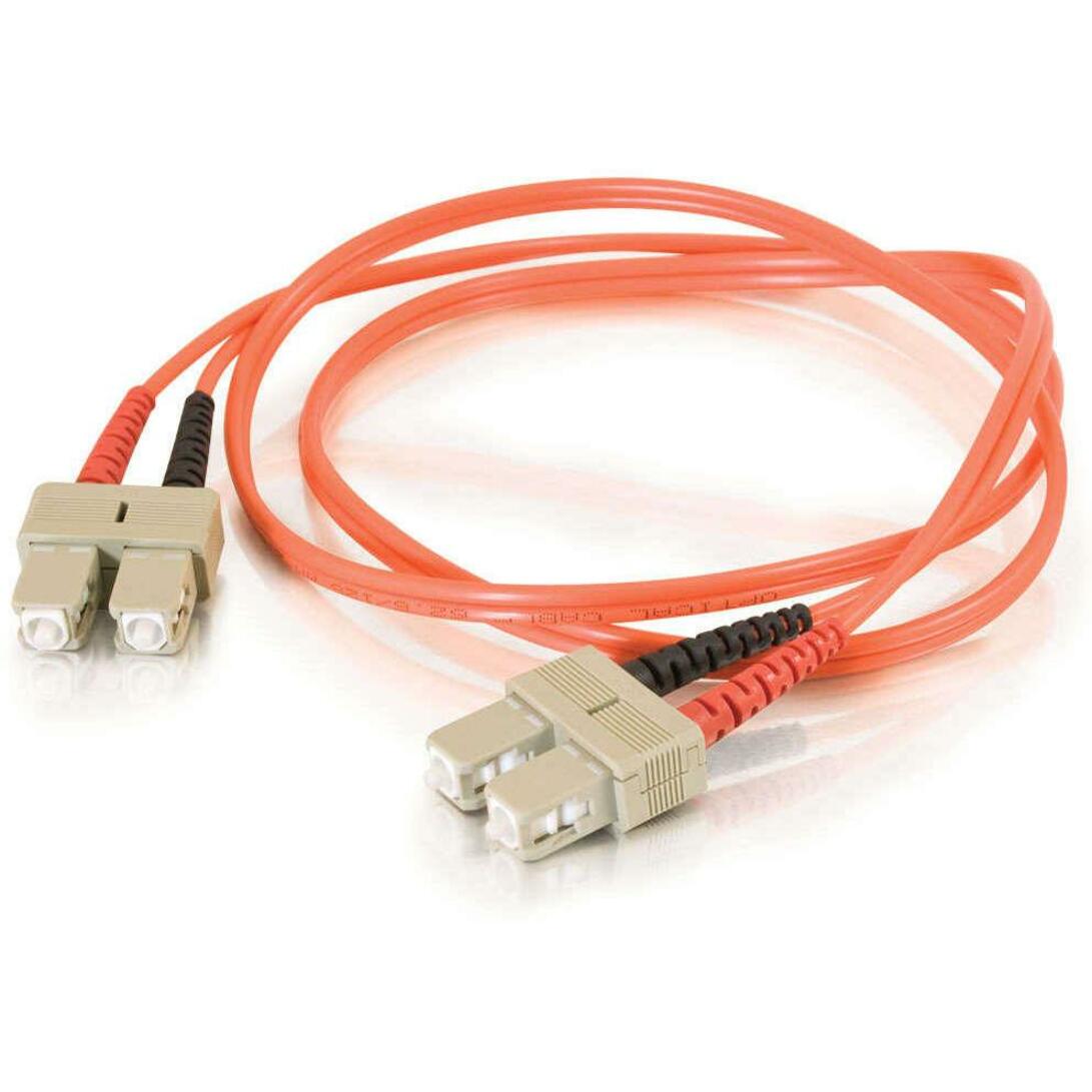 C2G-2m SC-SC 62.5/125 OM1 Duplex Multimode PVC Fiber Optic Cable (LSZH) - Orange