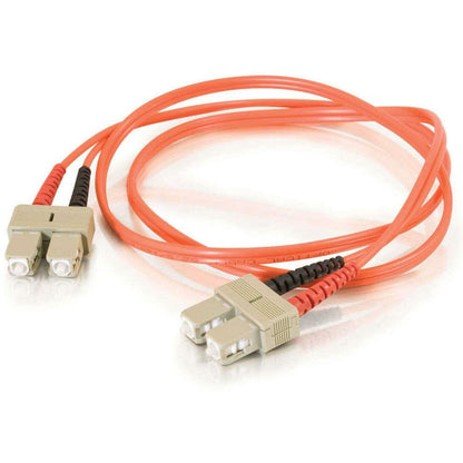 C2G-2m SC-SC 62.5/125 OM1 Duplex Multimode PVC Fiber Optic Cable (LSZH) - Orange