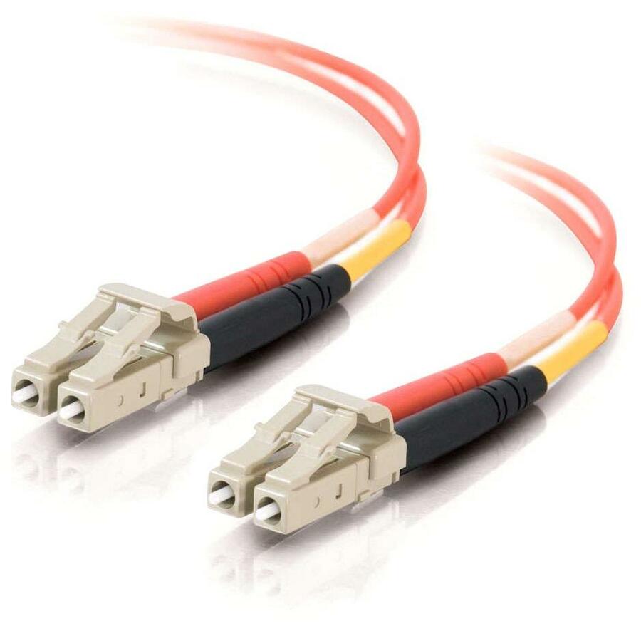 C2G 15m LC-LC 62.5/125 OM1 Duplex Multimode PVC Fiber Optic Cable (USA-Made) - Orange