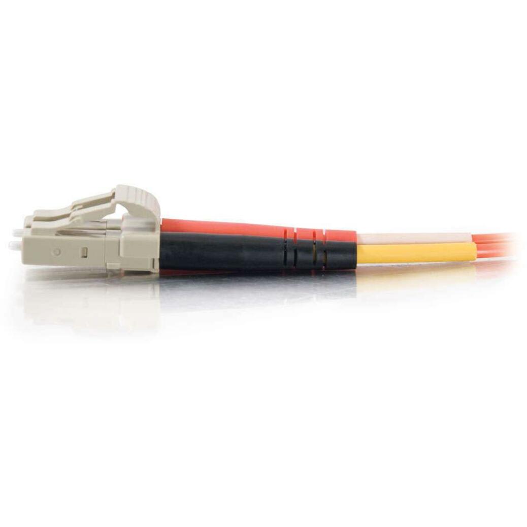 C2G 15m LC-LC 62.5/125 OM1 Duplex Multimode PVC Fiber Optic Cable (USA-Made) - Orange