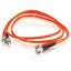 C2G 3m ST-ST 50/125 OM2 Duplex Multimode PVC Fiber Optic Cable (USA-Made) - Orange