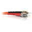 C2G 3m ST-ST 50/125 OM2 Duplex Multimode PVC Fiber Optic Cable (USA-Made) - Orange