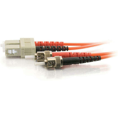 C2G 8m SC-ST 50/125 OM2 Duplex Multimode PVC Fiber Optic Cable (USA-Made) - Orange