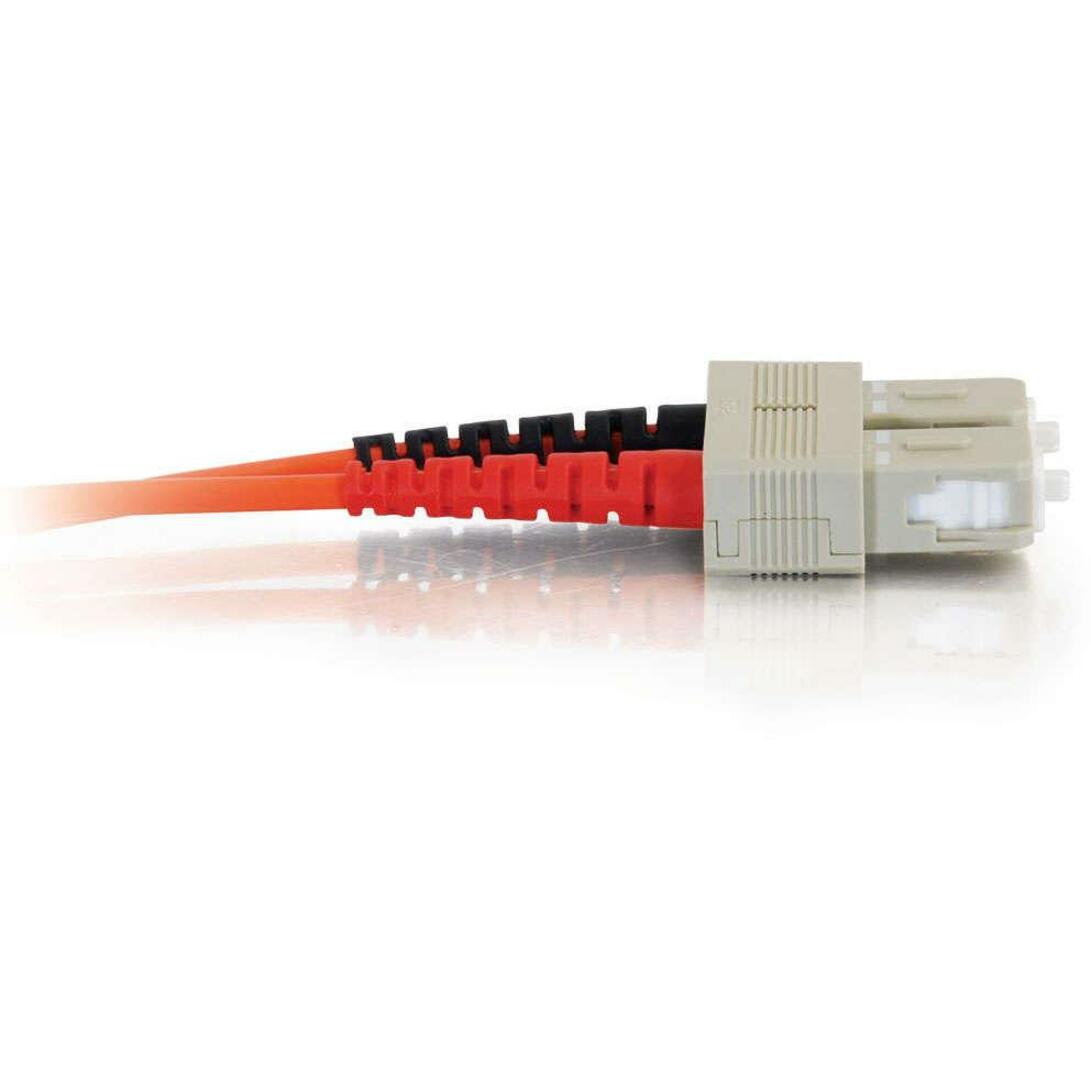 C2G 8m SC-SC 50/125 OM2 Duplex Multimode PVC Fiber Optic Cable (USA-Made) - Orange