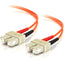 C2G 8m SC-SC 50/125 OM2 Duplex Multimode PVC Fiber Optic Cable (USA-Made) - Orange