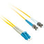C2G-3m LC-ST 9/125 OS1 Duplex Singlemode Fiber Optic Cable (Plenum-Rated) - Yellow