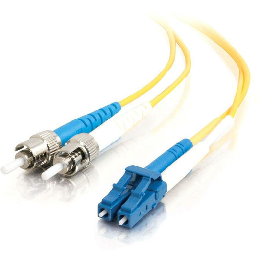 C2G-1m LC-ST 9/125 OS1 Duplex Singlemode PVC Fiber Optic Cable (LSZH) - Yellow