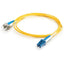 C2G-1m LC-ST 9/125 OS1 Duplex Singlemode PVC Fiber Optic Cable (LSZH) - Yellow