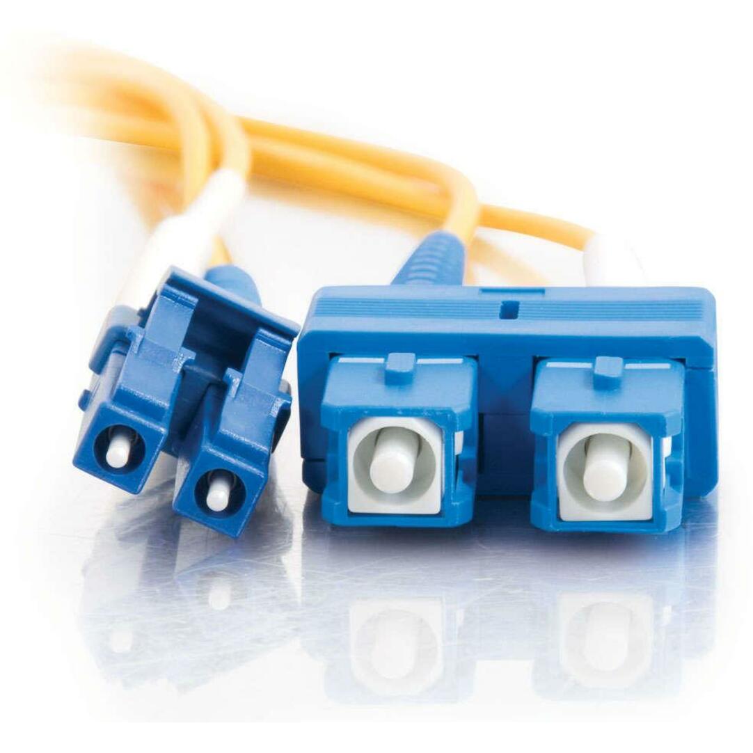 C2G-8m LC-SC 9/125 OS1 Duplex Singlemode PVC Fiber Optic Cable (LSZH) - Yellow