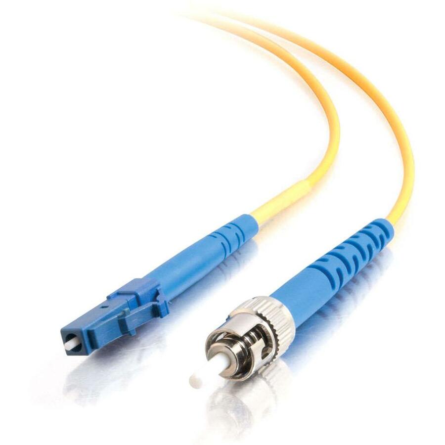 C2G-2m LC-ST 9/125 OS1 Simplex Singlemode Fiber Optic Cable (Plenum-Rated) - Yellow