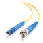 C2G-2m LC-ST 9/125 OS1 Simplex Singlemode Fiber Optic Cable (Plenum-Rated) - Yellow