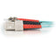 C2G-1m SC-ST 10Gb 50/125 OM3 Duplex Multimode PVC Fiber Optic Cable - Aqua