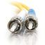 C2G 1m ST-ST 9/125 OS1 Duplex Singlemode PVC Fiber Optic Cable (USA-Made) - Yellow