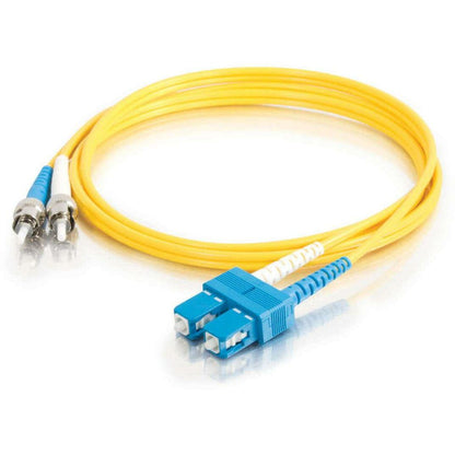 C2G 1m SC-ST 9/125 OS1 Duplex Singlemode PVC Fiber Optic Cable (USA-Made) - Yellow
