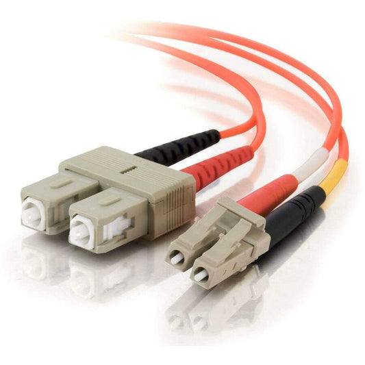C2G-1m LC-SC 62.5/125 OM1 Duplex Multimode PVC Fiber Optic Cable (LSZH) - Orange