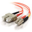 C2G 30m LC-SC 50/125 OM2 Duplex Multimode PVC Fiber Optic Cable (USA-Made) - Orange
