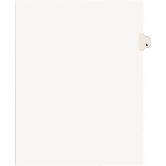 Avery&reg; Individual Legal Dividers Style Letter Size Side Tab #6 (11916)