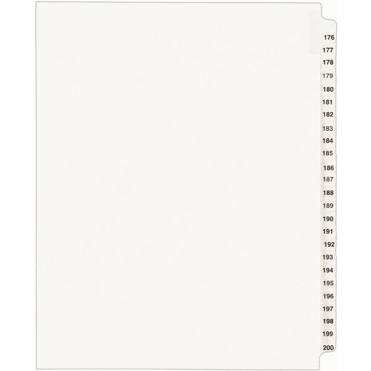 Avery&reg; Standard Collated Legal Dividers Avery&reg; Style Letter Size 176-200 Tab Set (01337)