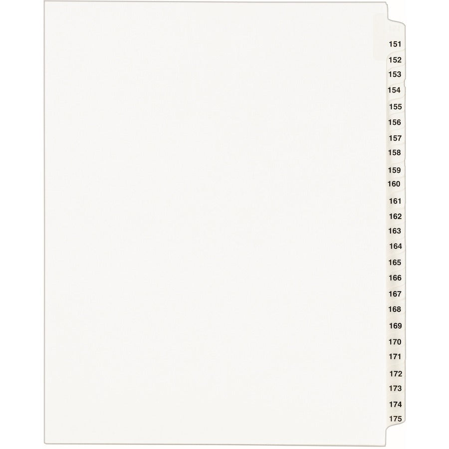 Avery&reg; Standard Collated Legal Dividers Avery&reg; Style Letter Size 151-175 Tab Set (01336)