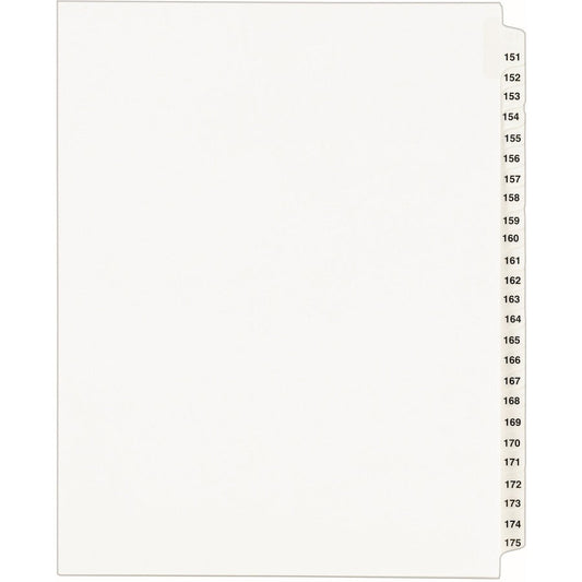 Avery&reg; Standard Collated Legal Dividers Avery&reg; Style Letter Size 151-175 Tab Set (01336)