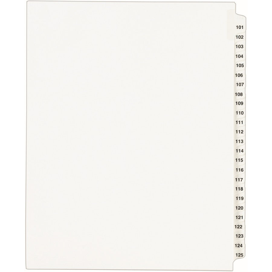 Avery&reg; Standard Collated Legal Dividers Avery&reg; Style Letter Size 101-125 Tab Set (01334)