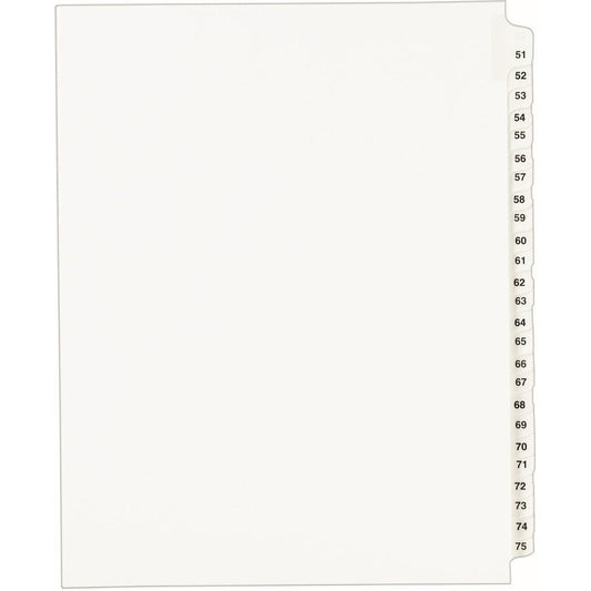 Avery&reg; Standard Collated Legal Dividers Avery&reg; Style Letter Size 51-75 Tab Set (01332)