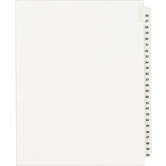 Avery&reg; Standard Collated Legal Dividers Avery&reg; Style Letter Size 26-50 Tab Set (01331)