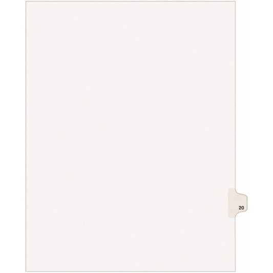 Avery&reg; Individual Legal Dividers Avery&reg; Style Letter Size Side Tab #20 (01020)