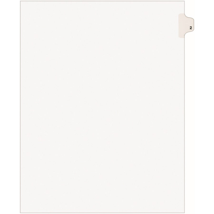 Avery&reg; Individual Legal Exhibit Dividers Style #2 Side Tab Letter Size Pack of 25 (11912)