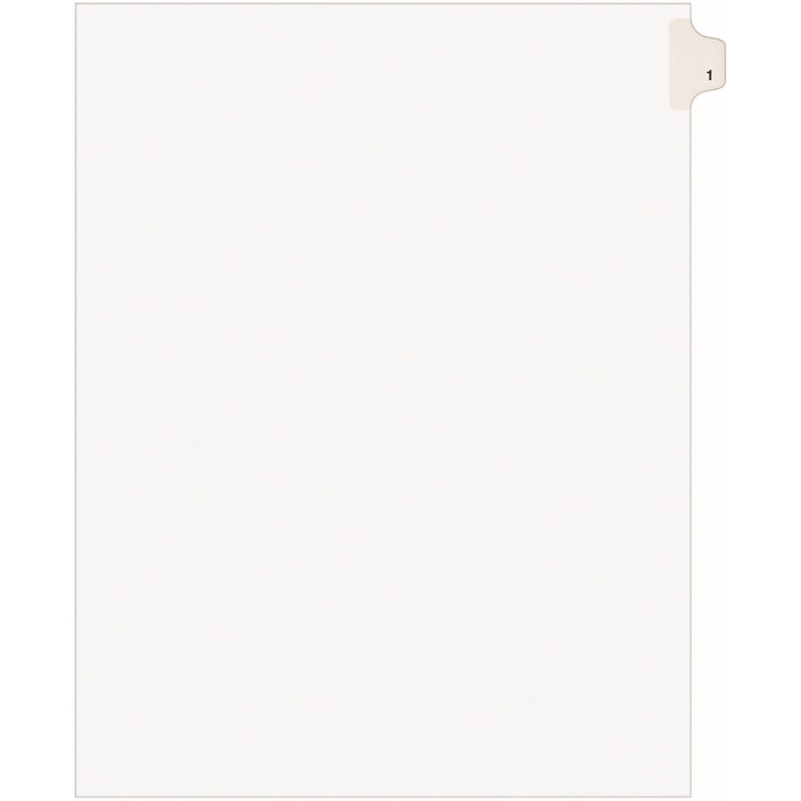 Avery&reg; Individual Legal Exhibit Dividers Style #1 Side Tab Letter Size Pack of 25 (11911)