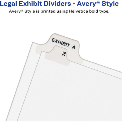 Avery&reg; Premium Collated Legal Dividers Style Letter Size 51-75 & Table of Contents Tab Set (11396)