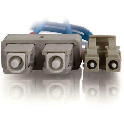 C2G-2m LC-SC 50/125 OM2 Duplex Multimode PVC Fiber Optic Cable - Blue