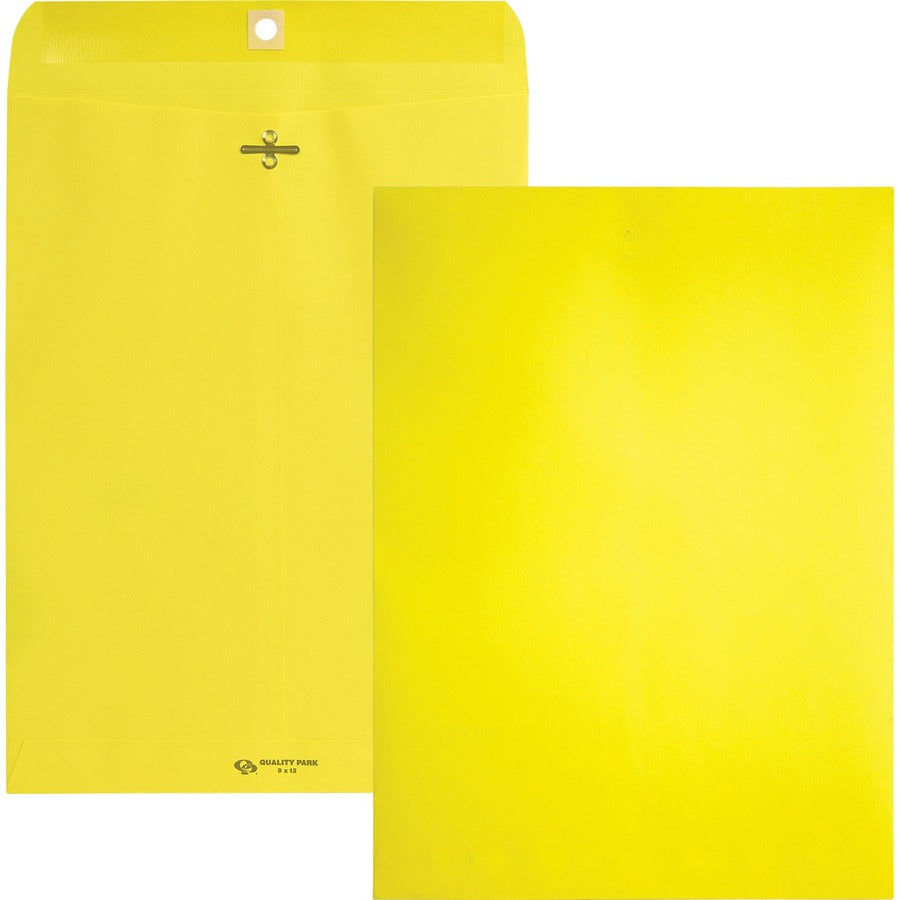 Quality Park 9 x 12 Clasp Envelopes with Deeply Gummed Flaps