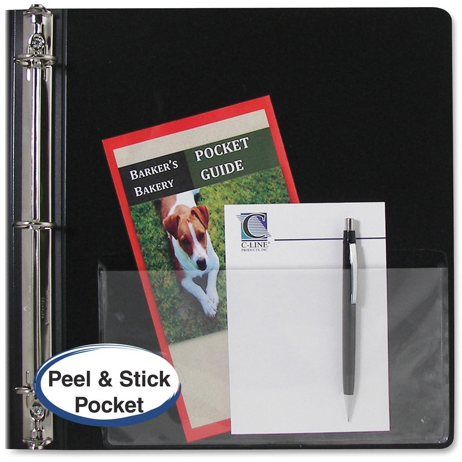 C-Line Self-Adhesive Add-On Poly Filing Pocket