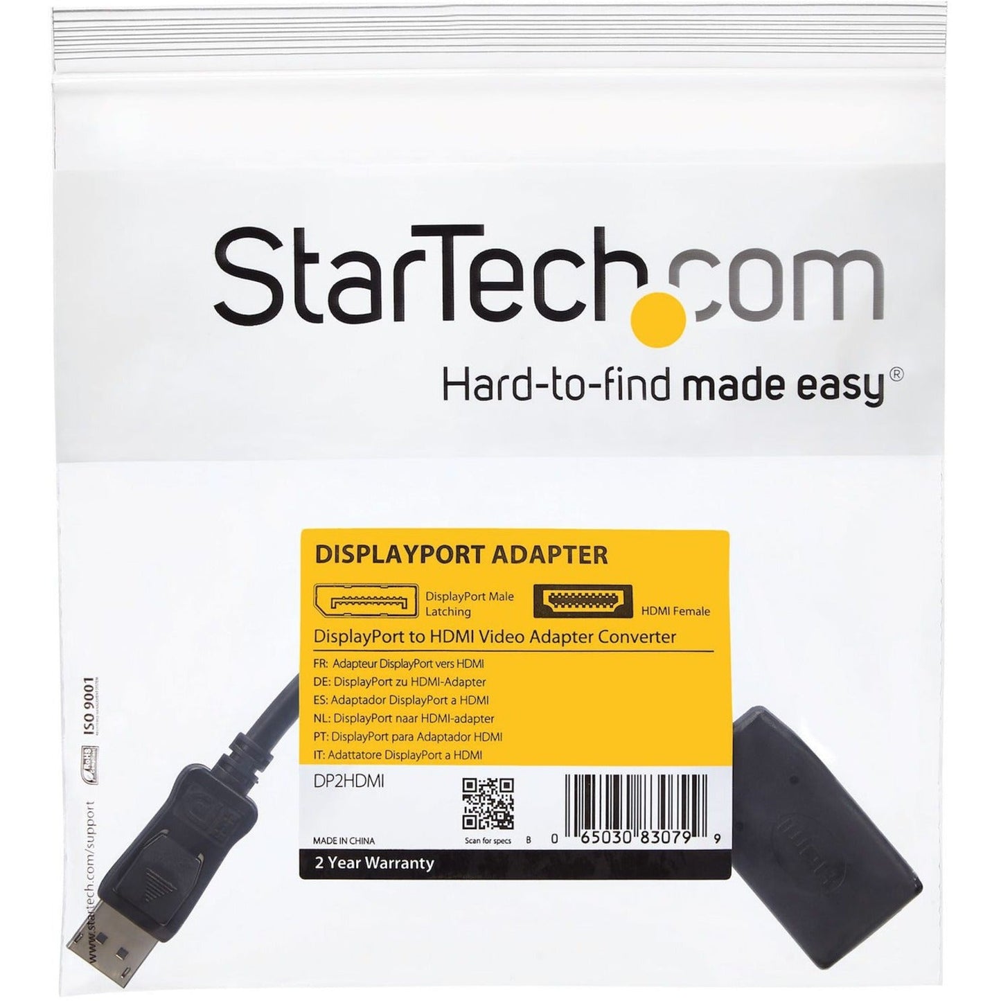 StarTech.com DisplayPort to HDMI Adapter 1080p DP to HDMI Adapter/Video Converter VESA Certified DP to HDMI Monitor/Display Passive
