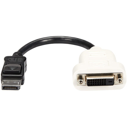 StarTech.com DisplayPort to DVI Adapter DisplayPort to DVI-D Adapter/Video Converter 1080p DP 1.2 to DVI Monitor Latching DP Connector