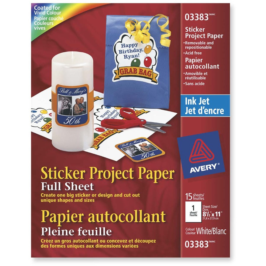 Avery&reg; Sticker Project Paper