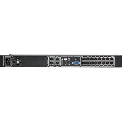 Tripp Lite NetCommander 16-Port Cat5 KVM over IP Switch 1 Remote + 1 Local User 1U Rack-Mount