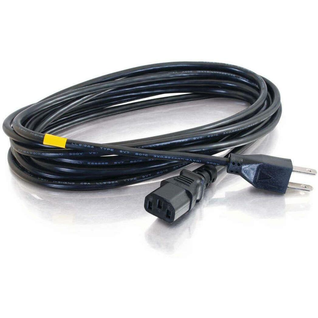 C2G 2ft Universal Power Cord - 16 AWG - NEMA 5-15P to IEC320C13