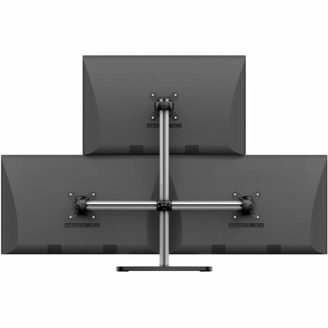 Atdec quad/triple/dual/single monitor desk mount - Freestanding base - Loads up to 17.6lb flat or 13.5lb curved - VESA 75x75 100x100