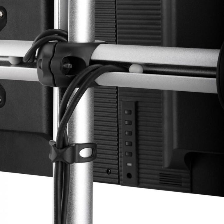 Atdec quad/triple/dual/single monitor desk mount - Freestanding base - Loads up to 17.6lb flat or 13.5lb curved - VESA 75x75 100x100