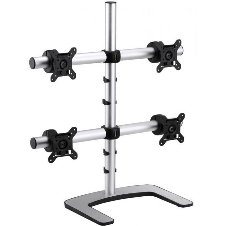 Atdec quad/triple/dual/single monitor desk mount - Freestanding base - Loads up to 17.6lb flat or 13.5lb curved - VESA 75x75 100x100